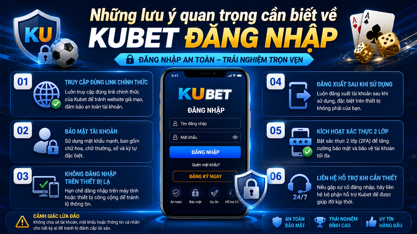Những lưu ý quan trọng cần biết về Kubet đăng nhập