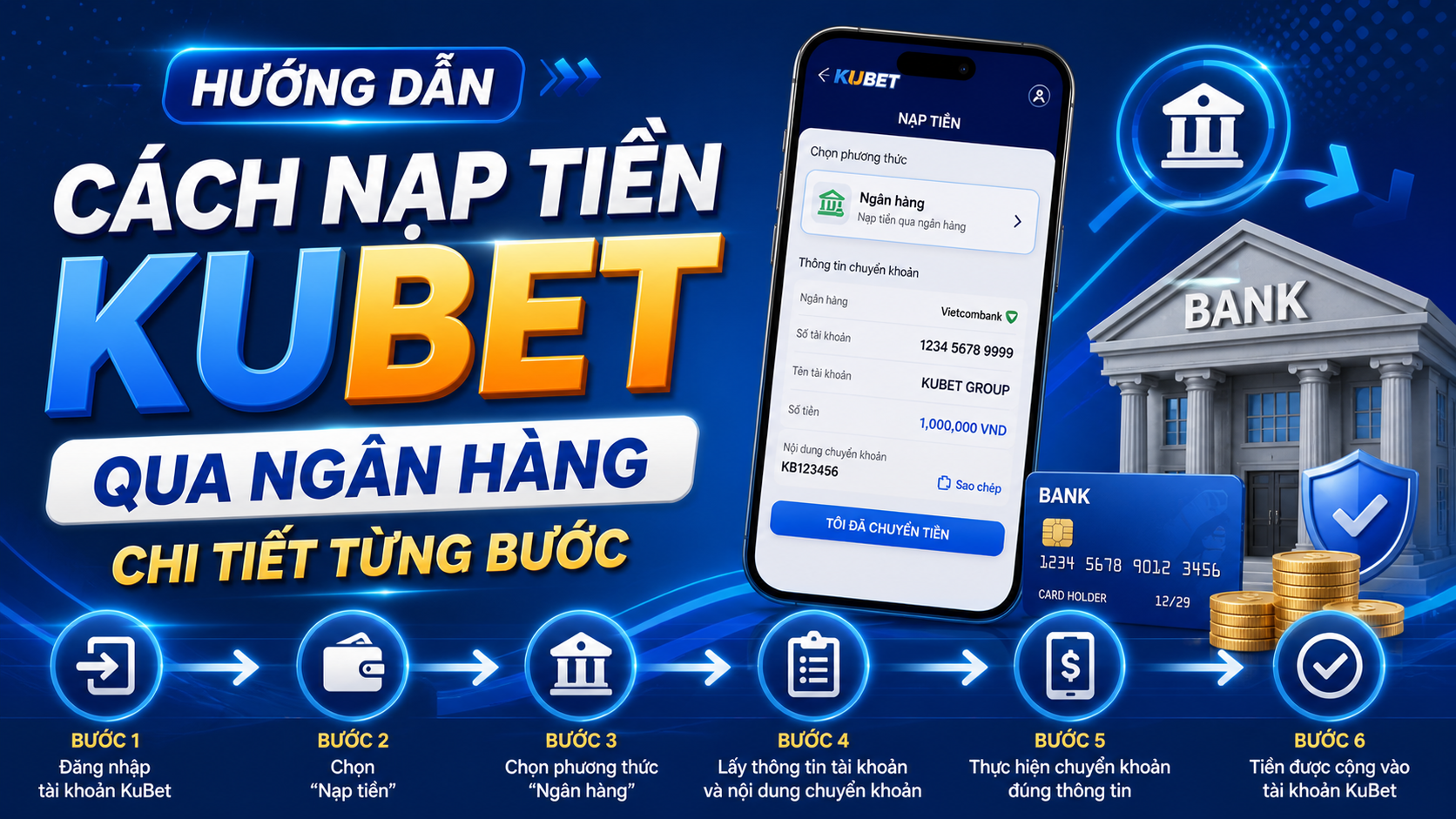 Hướng Dẫn Cách Nạp Tiền KuBet Qua Ngân Hàng Chi Tiết Từng Bước